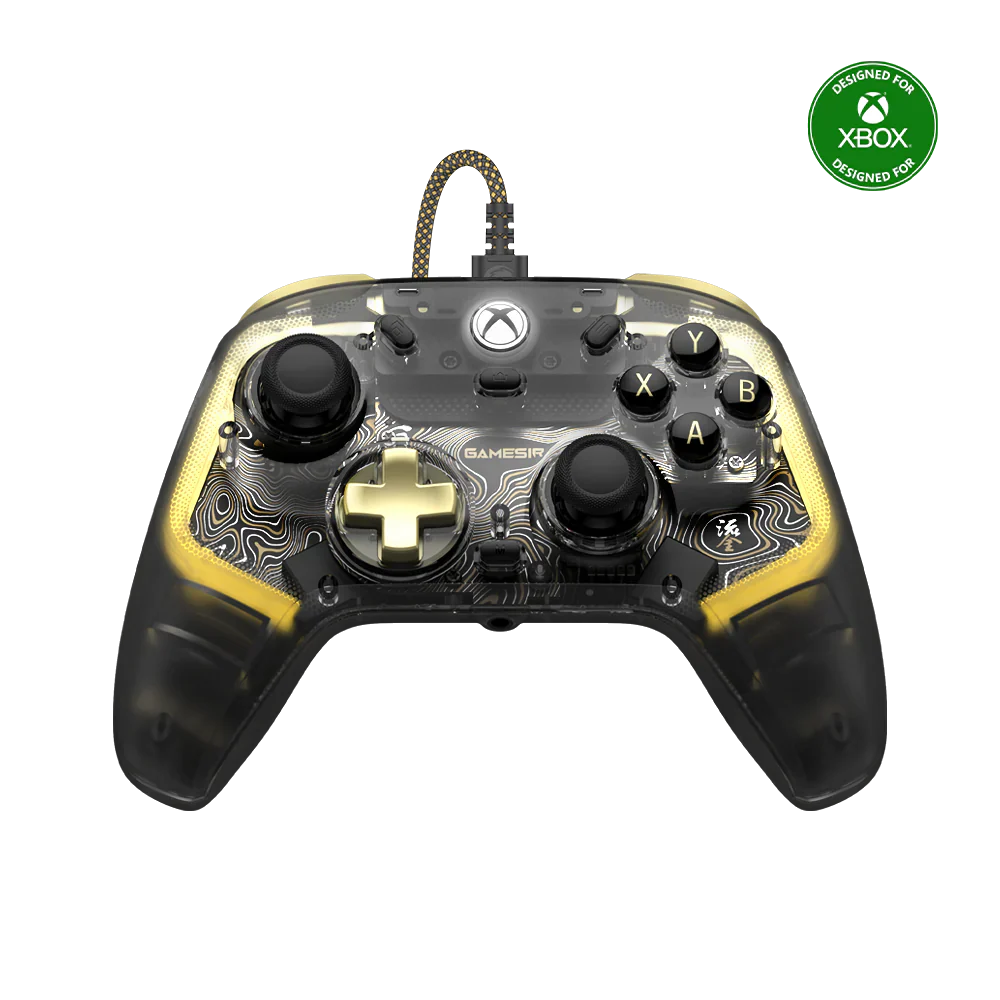 GameSir FLUX Xbox Wired Controller كنترولر Kaleid Flux –سلكي احترافي ذهبي  بتقنية Hall Effect - لأجهزة Xbox