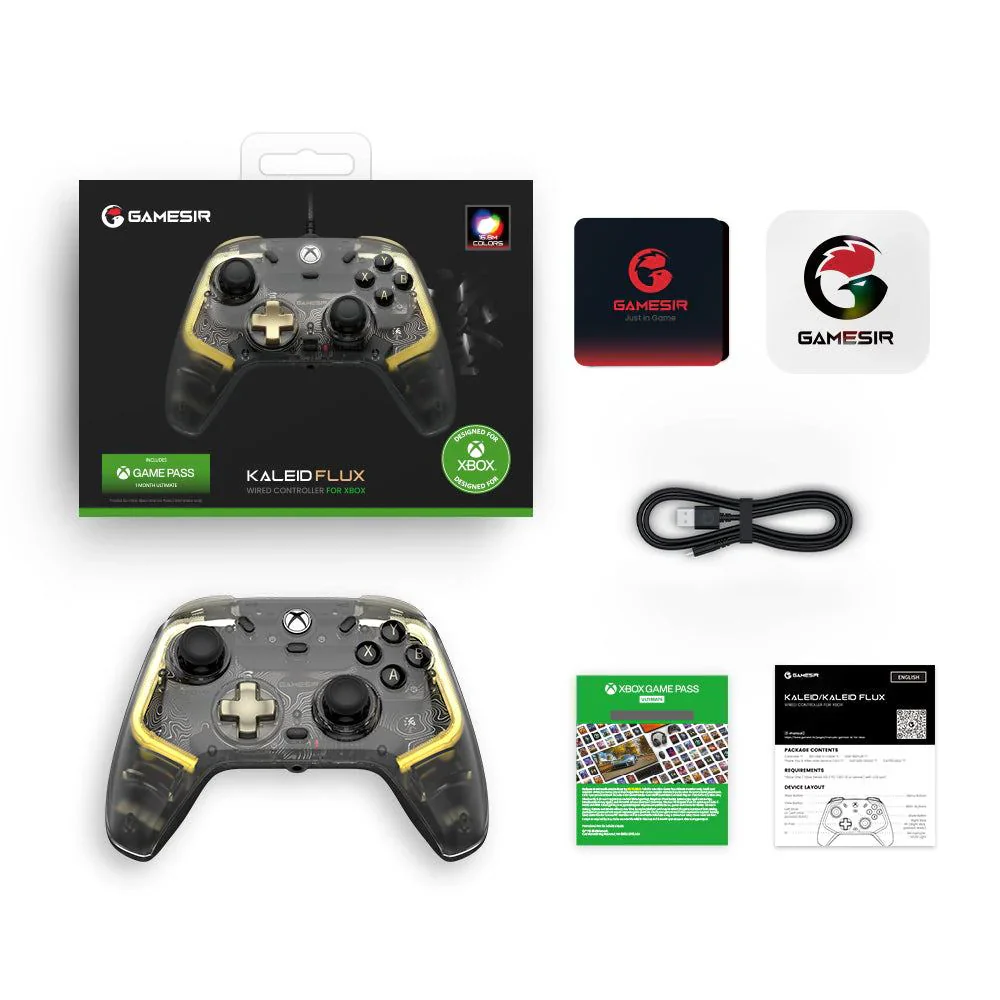 GameSir FLUX Xbox Wired Controller كنترولر Kaleid Flux –سلكي احترافي ذهبي  بتقنية Hall Effect - لأجهزة Xbox - Image 2
