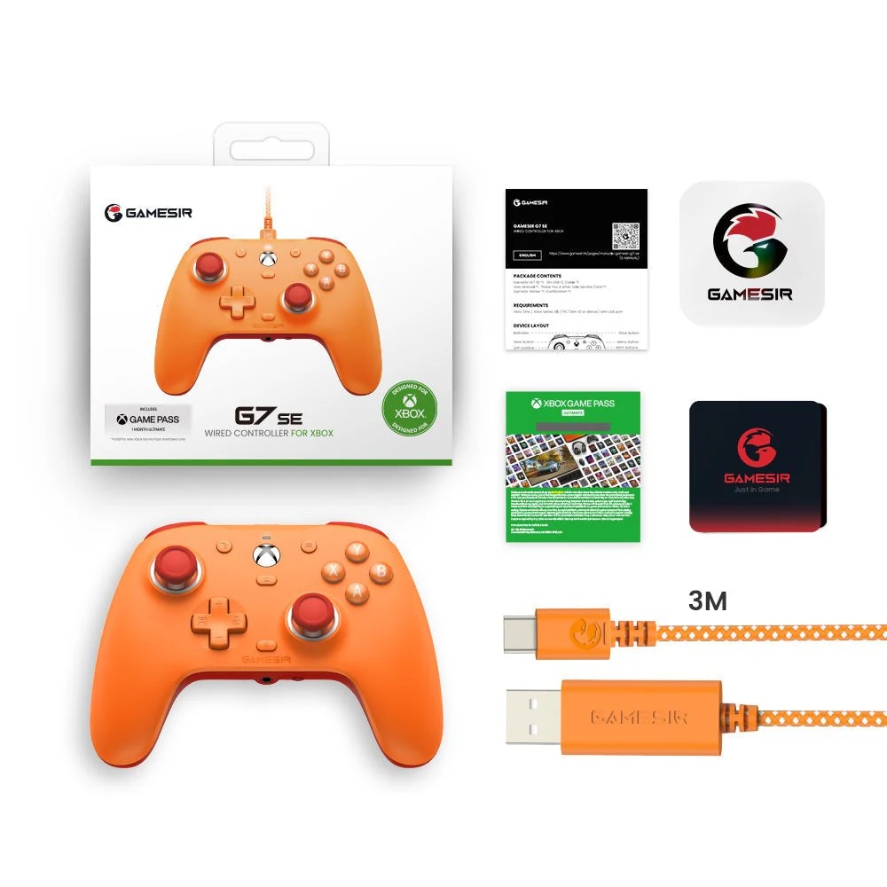 يد تحكم GameSir G7 SE السلكية لأجهزة Xbox - برتقالي - Image 6