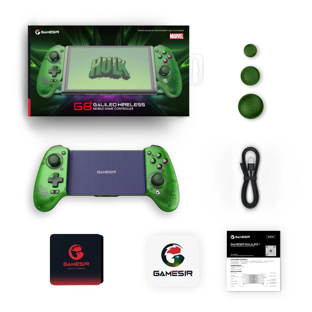 وحدة تحكم الألعاب المحمولة GameSir G8 Plus Hulk Edition بتقنية البلوتوث - Image 10