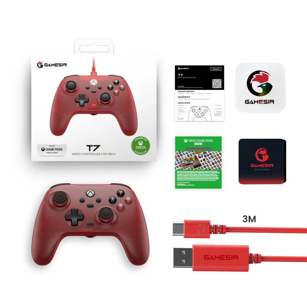 وحدة تحكم سلكية لجهاز Xbox من GameSir T7 - ​​أحمر - Image 6